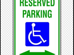 Sign reserved parking