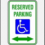 Sign reserved parking