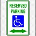 Sign reserved parking